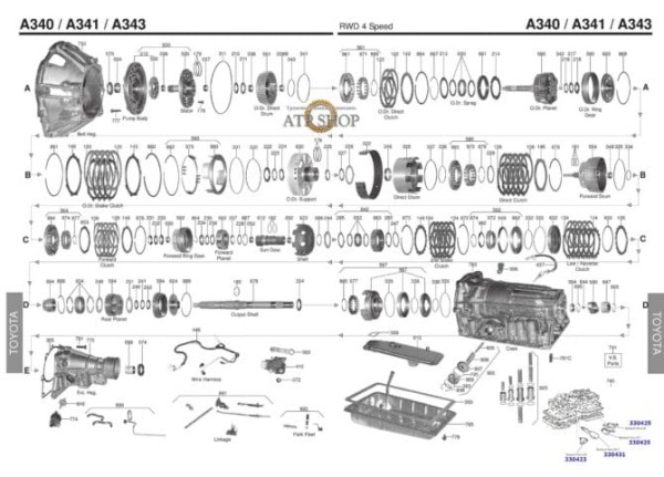 АКПП aisin A340E AW 30-40LE: замена масла и обслуживание гидроблока