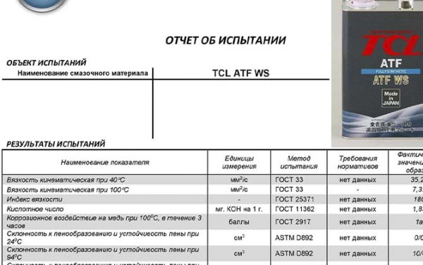 Трансмиссионное масло ATF WS для АКПП Toyota